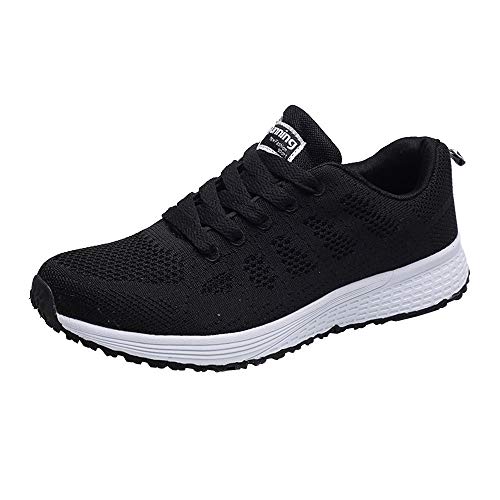 Zapatillas de Deporte Respirable para Correr Deportes Zapatos Running Cojines de Aire Calzado Mecedora Net para Estudiante Volar Zapatos Deportivas de Mujer Gimnasia Ligero Sneakers Atletismo riou