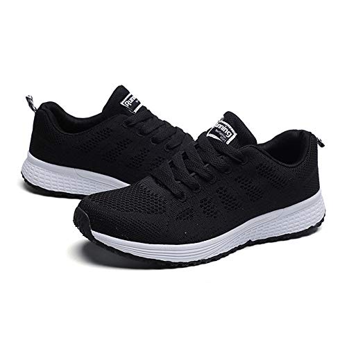 Zapatillas de Deporte Respirable para Correr Deportes Zapatos Running Cojines de Aire Calzado Mecedora Net para Estudiante Volar Zapatos Deportivas de Mujer Gimnasia Ligero Sneakers Atletismo riou