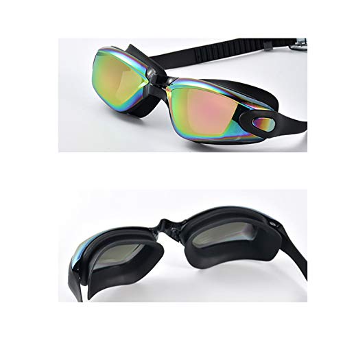 Zidao Gafas De Natación, Espejo Natación No Hay Fugas Grados Campo contra La Niebla Los Rayos UV Visión con Cubierta Libre Silicona Suave Y Puente Nariz,Azul