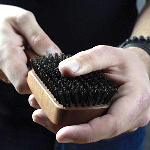 ZilberHaar Major - Cepillo de pelo y barba para hombre - cerdas suaves de jabalí - Masajea y exfolia la piel y el cuero cabelludo - Accesorio ideal para aseo masculino - Fabricado en Alemania