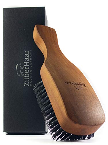 ZilberHaar Major - Cepillo de pelo y barba para hombre - cerdas suaves de jabalí - Masajea y exfolia la piel y el cuero cabelludo - Accesorio ideal para aseo masculino - Fabricado en Alemania