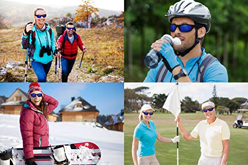 ZILLERATE Gafas De Sol Polarizadas Hombre Gafas De Sol Deportivas para Hombre y Mujer, Protección UV400 con Montura Ligera, Ideal para Ciclismo Esquí Golf Pesca Conducir, Funda Rígida y Cordón