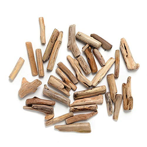 Zoylink 30PCS Pieza De Madera A La Deriva Artesanía De Bricolaje De Madera Creativa De Peces Naturales Decoración De Madera