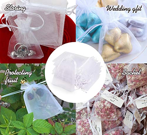 100 Piezas Bolsas de Organza de Regalo para Favores de Fiesta de Boda y Envoltura de Joyas