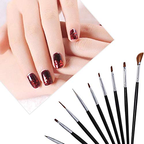 10pcs cepillo de uñas set diy nail art pen brush tools polaco gel ultravioleta decoración cosmética cepillo de limpieza para extensiones de uñas de gel