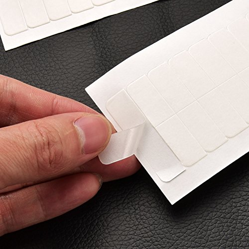 180 unidades de cinta de extensión de pelo pestañas de doble cara para reemplazo, 4 x 0,8 cm (blanco)