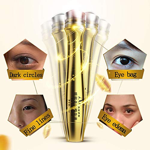 1PC Pro Eye Cream Roller affiro Organica Serum Roll On BIO Contorno de ojos con Acido Hialuronico Con Pantenol reduce Arrugas Manchas Patas de gallo bolsas ojeras y hinchazón (10ml)