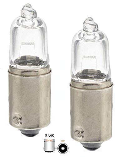 2 bombillas halógenas H10W BA9s 12 V 10 W, bombillas halógenas de 9 mm de metal para el interior, luz de posición para anillos Angel Eyes