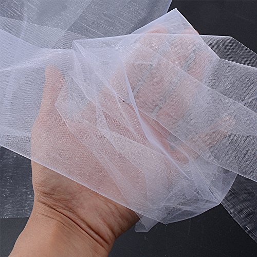 26m*29cm Rollo Organza Tul Cinta Blanca para Decoración Boda Fiesta Cumpleaños Lazos Silla Falda Vestido Camino Mesa Coser Bolsas Regalo