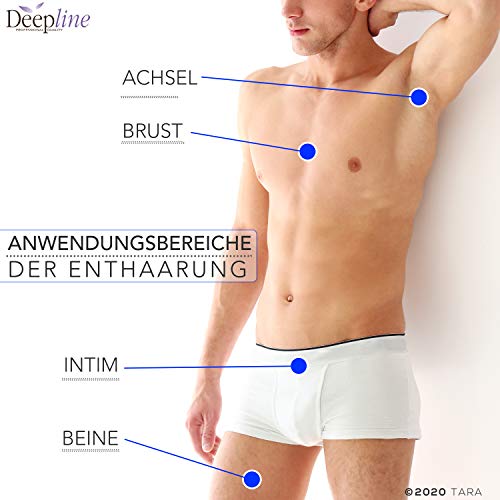 3 cremas depilatorias de Deepline para hombre quemantienen la piel suave, flexible y lisa, también es ideal para la zona genital