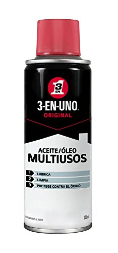 3 EN UNO Original 34135 - Spray Multiusos 200 ml- Lubrica, Limpia y Protege Contra el Óxido