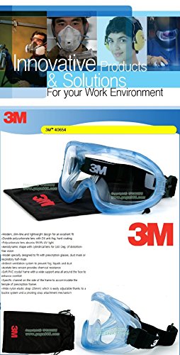 3 m Fahrenheit Lunettes de sécurité Verres en polycarbonate Lunettes de protection oculaire 40654