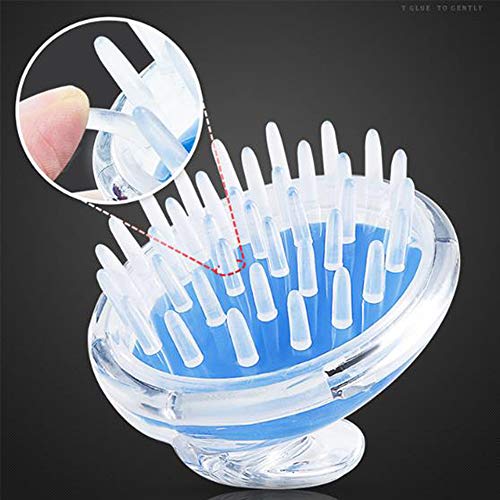 3 piezas de masajeador del cuero cabelludo, cepillo de champú de silicona suave, cepillo para el cuidado del cuero cabelludo, masajeador manual del cuero cabelludo para la limpieza del cuero cabelludo