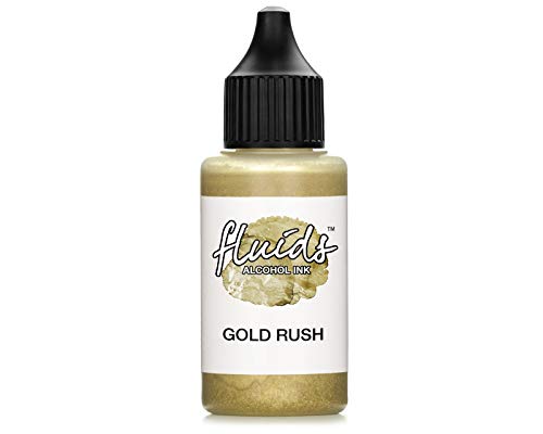 30ml Fluids Alcohol Ink GOLD RUSH, Tinta al alcohol para Fluid Art y Resin Art, oro metálico