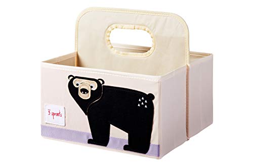 3sprouts 3 brotes bebé pañal Caddy – Cesta organizadora para guardería, oso