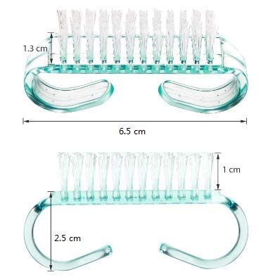 4 Piezas Cepillos de Uñas con Mango Cepillo de Limpieza para Fregar Manos de Plástico, 2.6 x 0.5 x 1.4 Pulgadas (Azul, Verde, Rosa, Púrpura)