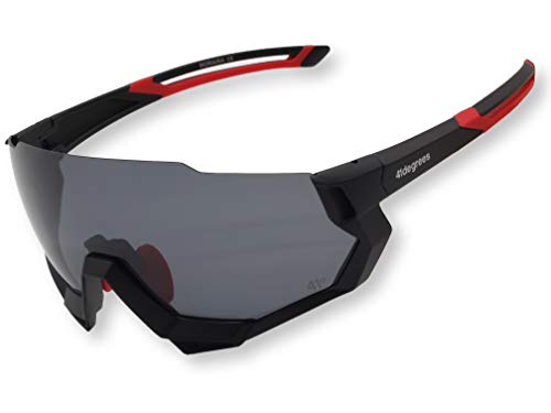 41degrees. Gafas de sol Polarizadas con 3 Lentes Intercambiables UV400. 3 en 1 Gafas de Ciclismo, Running o Esquí con cristales polarizados. Máscara Unisex modelo Moraira