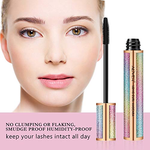 4D Silk Fiber Lash Mascara Waterproof Black, Lengthening and Thick, Fiber Mascara, Long Lasting, Waterproof Mascara.