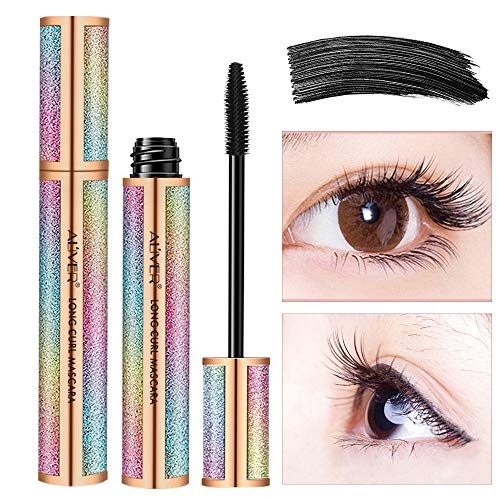 4D Silk Fiber Lash Mascara Waterproof Black, Lengthening and Thick, Fiber Mascara, Long Lasting, Waterproof Mascara.