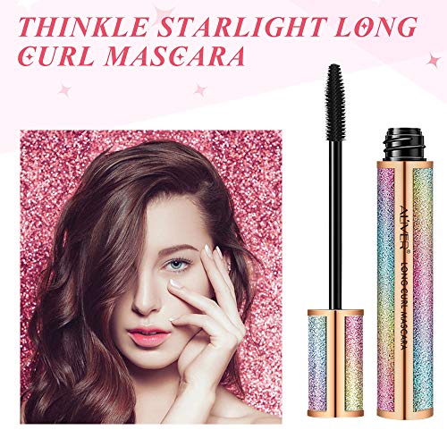 4D Silk Fiber Lash Mascara Waterproof Black, Lengthening and Thick, Fiber Mascara, Long Lasting, Waterproof Mascara.