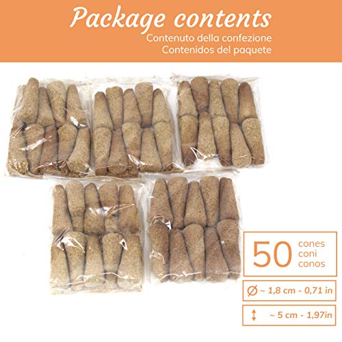 50 Conos de Palo Santo - Variedad Amarillo - Incienso Natural - Yoga, meditación, Aroma Relajante, Bienestar Natural - Bursera Graveolens chamánica Original