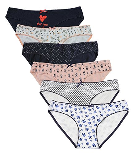 ABClothing Women Bikini Bragas Suaves 6 Pack Vary XL