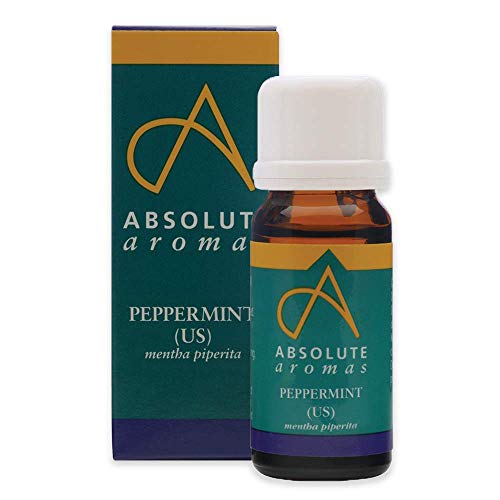 Absolute Aromas Aceite esencial de EEUU de menta 10 ml - 100% puro, natural, sin diluir y sin crueldad animal - Enfría, refresca y limpia - Para usarse en mezclas de difusor y aromaterapia (10ml)