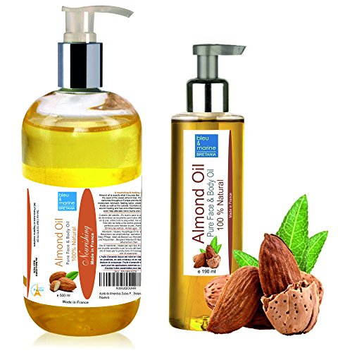 Aceite de Masaje Antiedad Nutritivo Reparator de Almendras Dulces 200 ml ● El mejor Hidratante Natural ● Aceite Portador Anticelulitico Antiestrias ● Tonifica y Suaviza la Piel Seca ● 100% Puro - bleumarine Bretania