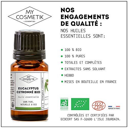 Aceite esencial de eucalipto citrico orgánico - MyCosmetik - 10 ml