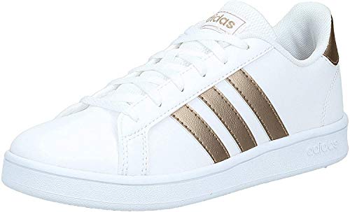 adidas Grand Court K, Zapatillas de Tenis Unisex Niños, Multicolor Ftwwht Coppmt Glopnk 000, 39 1/3 EU