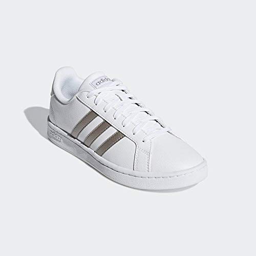 adidas Grand Court, Sneaker Womens, Footwear White/Platin Metallic/Footwear White, 40 EU