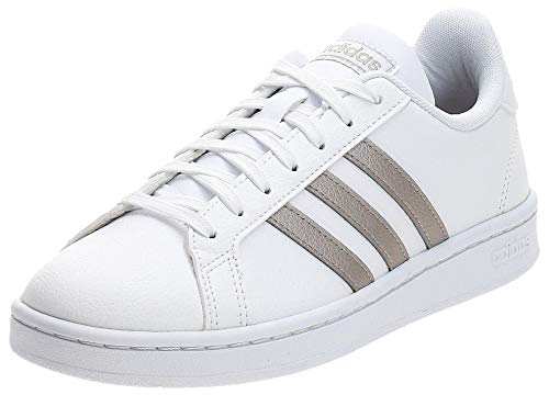 adidas Grand Court, Sneaker Womens, Footwear White/Platin Metallic/Footwear White, 40 EU