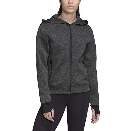 adidas W Ver FZ HD Sudadera, Mujer, Black Melange, XS