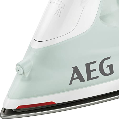 AEG DB1740LG Plancha Gran Precisión, Golpe 110g/min, Vapor Continuo de 0 a 30g/min, Depósito 250ml, Suela Cerámica, Especial Prendas Delicadas, Sistema Antical, 2.4 W, Verde