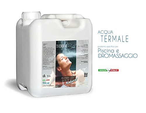 Agua termal para spa, jacuzzi y piscina Thermal Bath Natural (inodora) 5 litros. Producto Ideal para piscina y spa de hidromasaje de cualquier marca (Jacuzzi, Teuco, Grass, Hafro, Dimhora, etc.). -