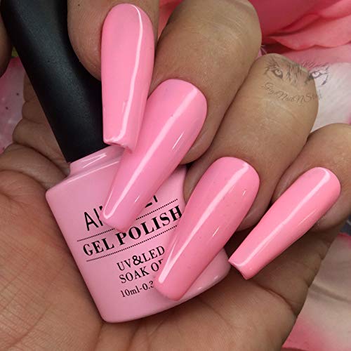 AIMEILI Esmalte Semipermanente De Uñas Soak Off UV LED Uñas De Gel - Rosa Rugosa (121) 10ml