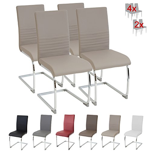 Albatros Silla Cantilever BURANO Set de 4 sillas Beige, SGS Probado