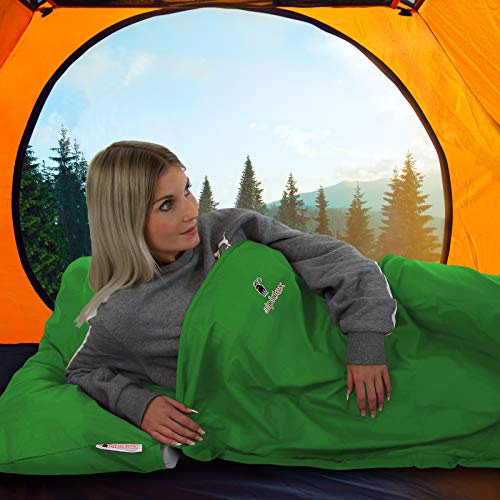 ALPIDEX Saco Sabana Microfibra Forro de la Bolsa de Dormir Interior Ligero Viaje Camping, Color:Green Willow