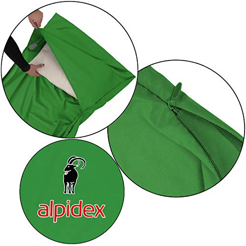 ALPIDEX Saco Sabana Microfibra Forro de la Bolsa de Dormir Interior Ligero Viaje Camping, Color:Green Willow