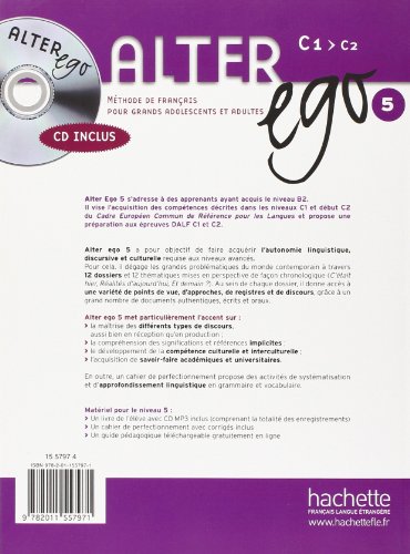 Alter ego. Livre de l'élève. Per le Scuole superiori. Con CD Audio: Alter Ego 5. Livre De L'Élève (+  CD): Alter Ego 5 - Livre de l'élève + CD audio classe (MP3)