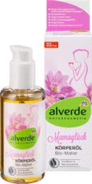 alverde Natural cosmético Mamá Suerte körperöl bio de color malva, 1 x 100 ml