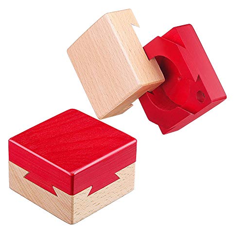 Amasawa Caja de Rompecabezas de Madera,Caja de Juguetes Creativa,Caja de Rompecabezas,Secreto Caja de Regalo Cerebro Madera Puzzle Adulto y Niño