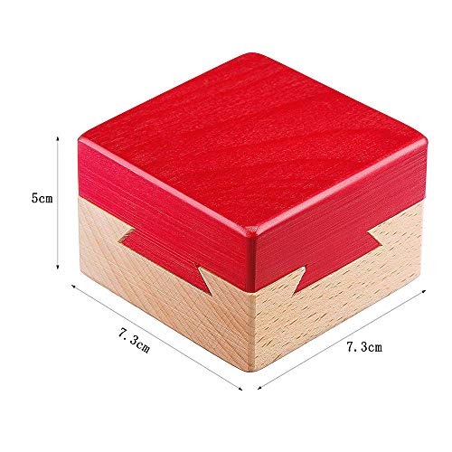 Amasawa Caja de Rompecabezas de Madera,Caja de Juguetes Creativa,Caja de Rompecabezas,Secreto Caja de Regalo Cerebro Madera Puzzle Adulto y Niño