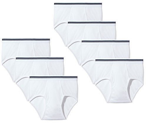 Amazon Essentials 7-Pack Tag-Free Briefs Braguita, Blanco (White), Small