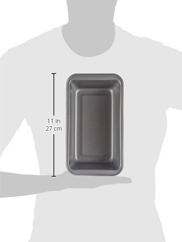 AmazonBasics - Moldes para hornear pan, antiadherentes, de acero al carbono, juego de 2 - 23,5 x 12,7 cm