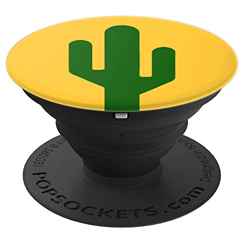 Arizona Green And Yellow Saguaro Cactus Design PopSockets Agarre y Soporte para Teléfonos y Tabletas