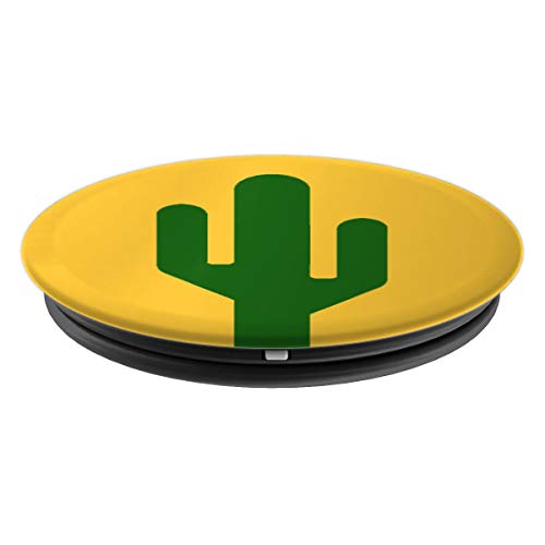 Arizona Green And Yellow Saguaro Cactus Design PopSockets Agarre y Soporte para Teléfonos y Tabletas