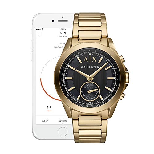 Armani Exchange Smartwatch Híbrido para Hombre de Connected con Correa en Acero Inoxidable AXT1008