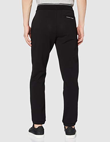 Armani Exchange Stretch French Terry Pantalones de Deporte, Negro (Black 1200), 46 (Talla del Fabricante: X-Small) para Hombre