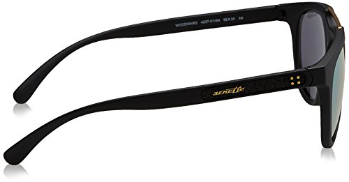 Arnette Woodward, Gafas de Sol para Hombre, Negro (Matte Black 01/8N), 52